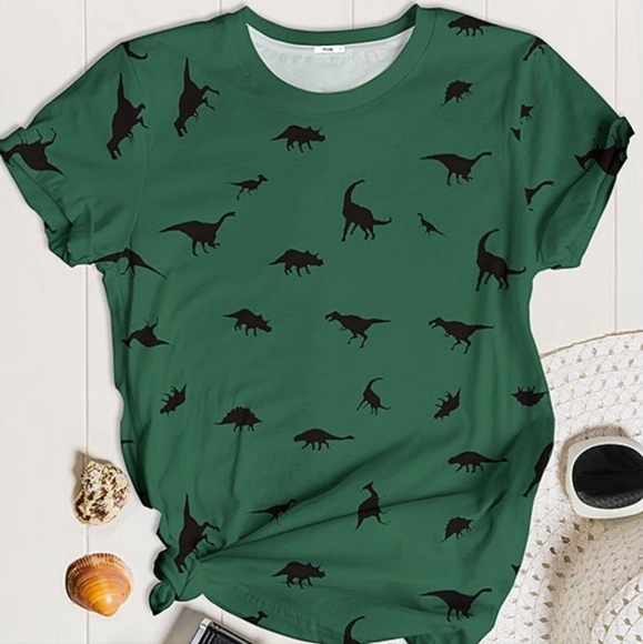 Green and Black Dinosaur Shirt - Picture 2 of 7